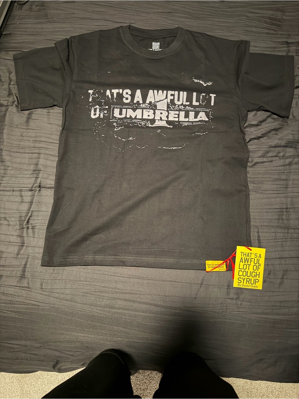 That's A Awful Lot Of Cough Syrup Black Graphic Tee